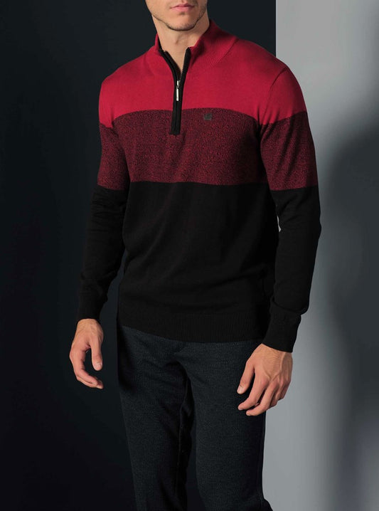 PULL-OVER À FERMETURE ÉCLAIR POUR HOMMES