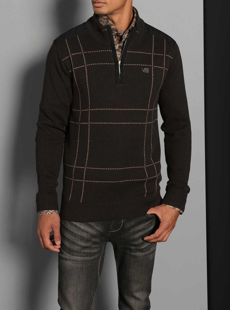 Men's mock zip sweater