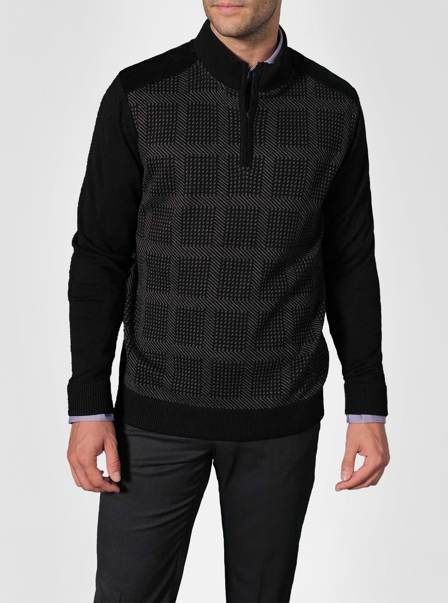Men's mock zip sweater