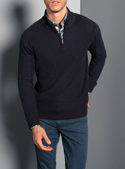 PULL-OVER À FERMETURE ÉCLAIR POUR HOMMES