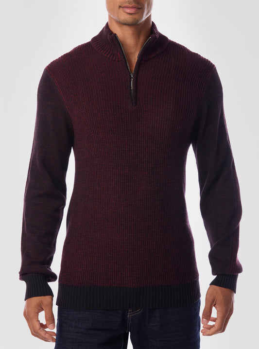 PULL-OVER À FERMETURE ÉCLAIR POUR HOMMES