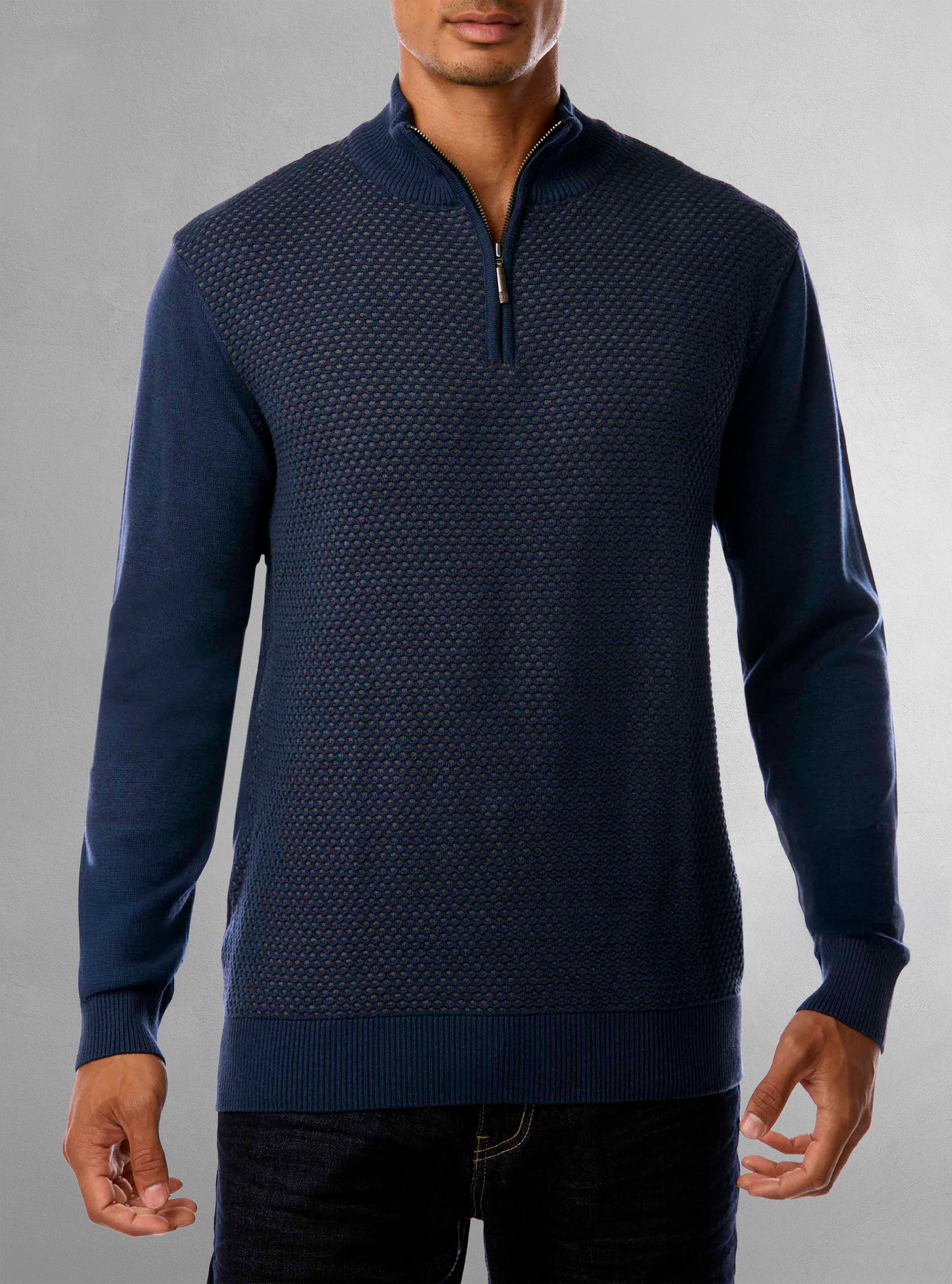 Men's mock zip sweater