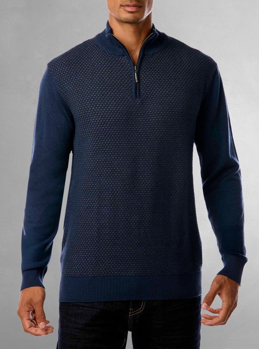 PULL-OVER À FERMETURE ÉCLAIR POUR HOMMES