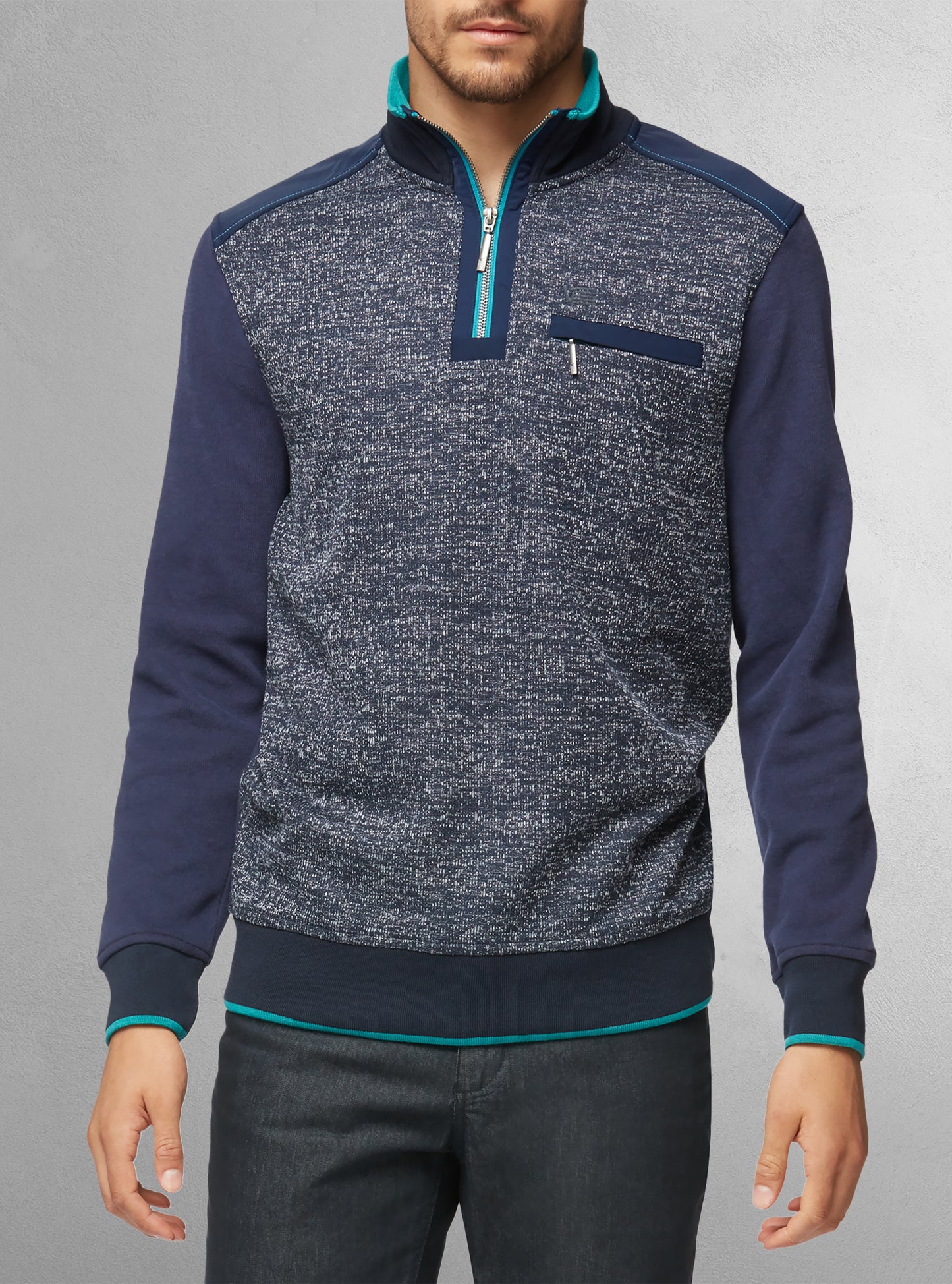 Men's mock zip sweater