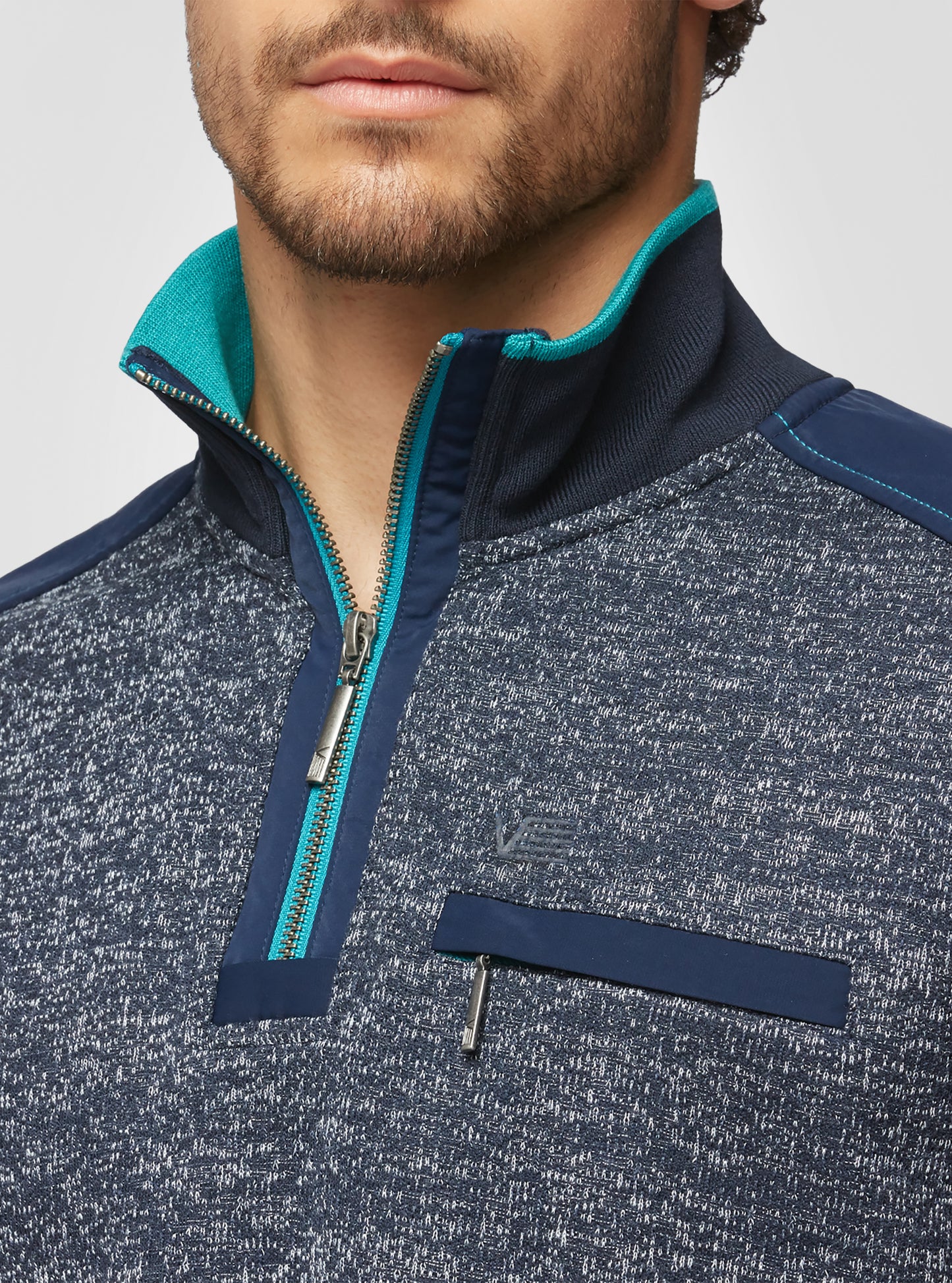 Men's mock zip sweater