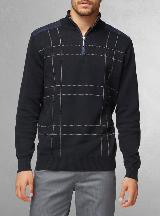 Men's mock zip sweater