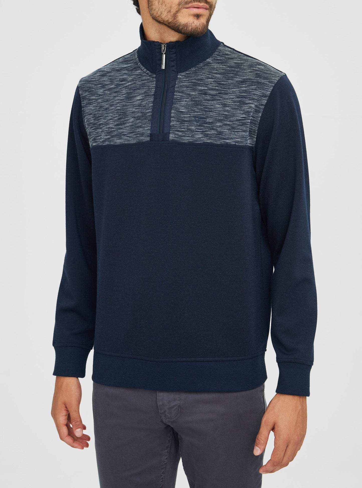 Men's mock zip top