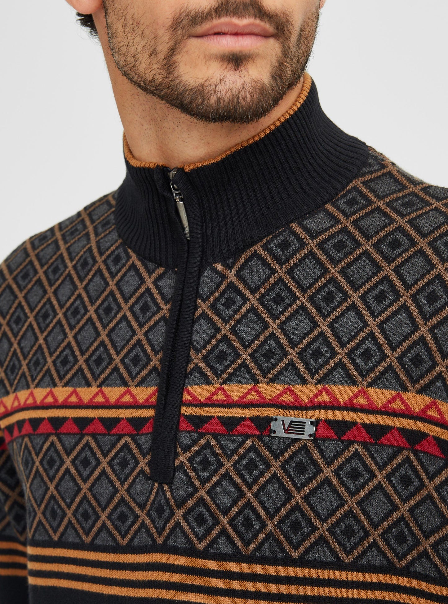 Men's mock zip sweater