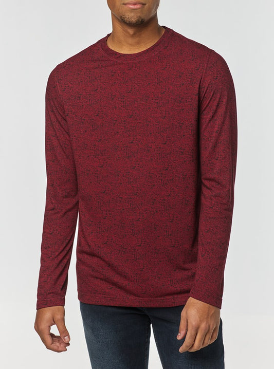 T-SHIRT MANCHES LONGUES À COL RAS DU COU POUR HOMMES