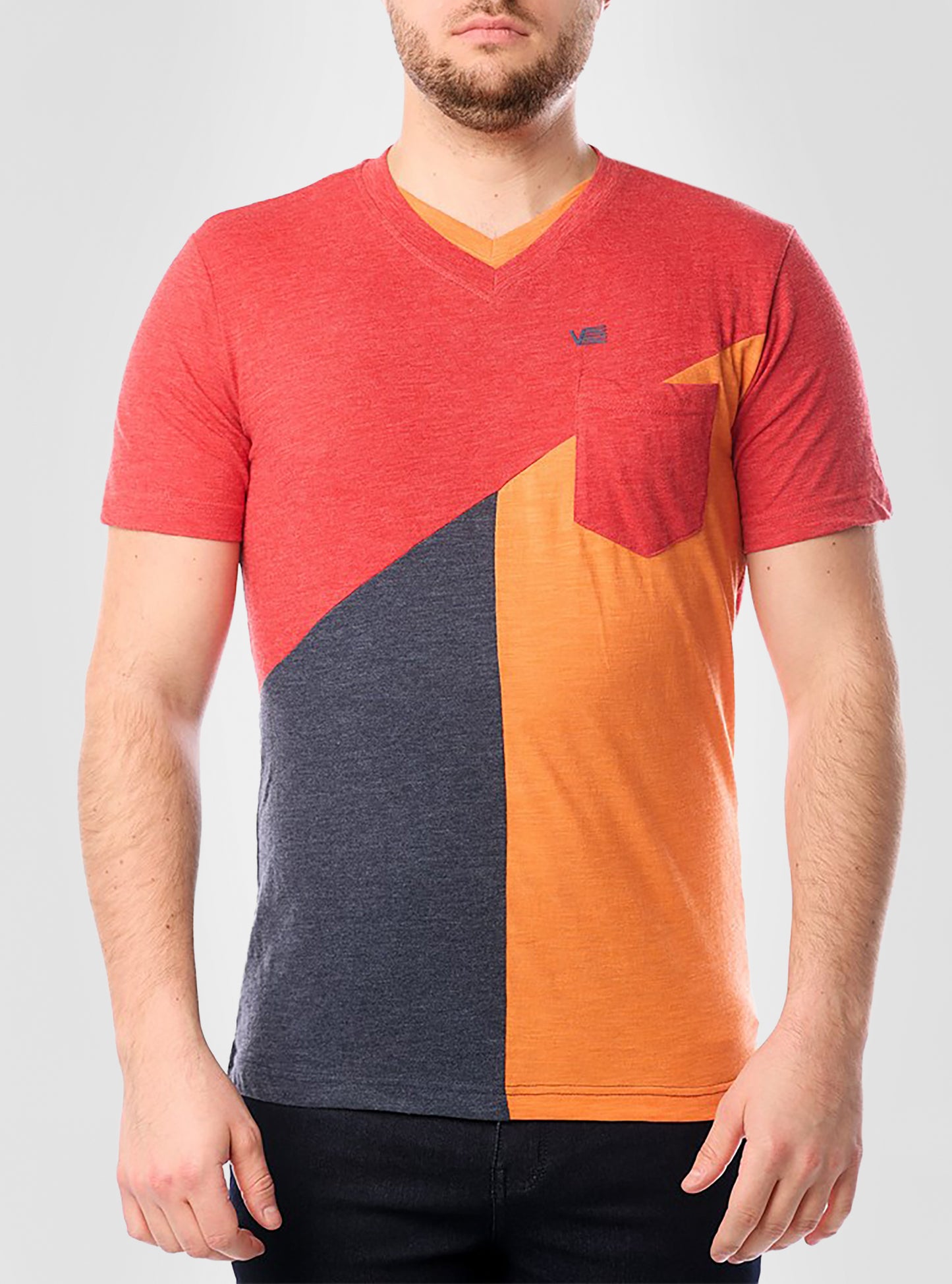 Men's v neck short sleeve t-shirt