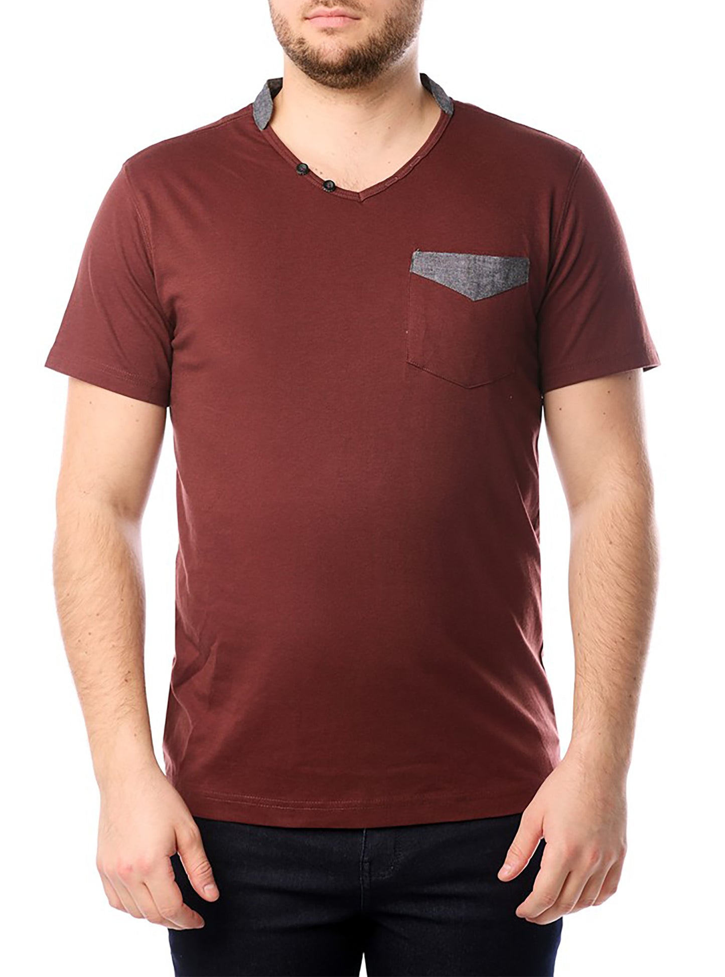 Men's v neck short sleeve t-shirt