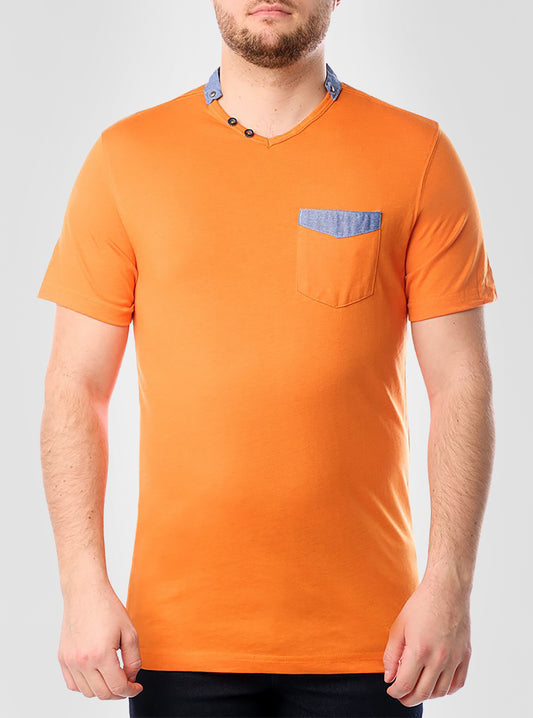 Men's v neck short sleeve t-shirt