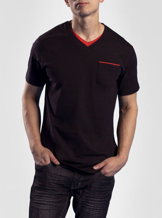 Men's v neck short sleeve t-shirt