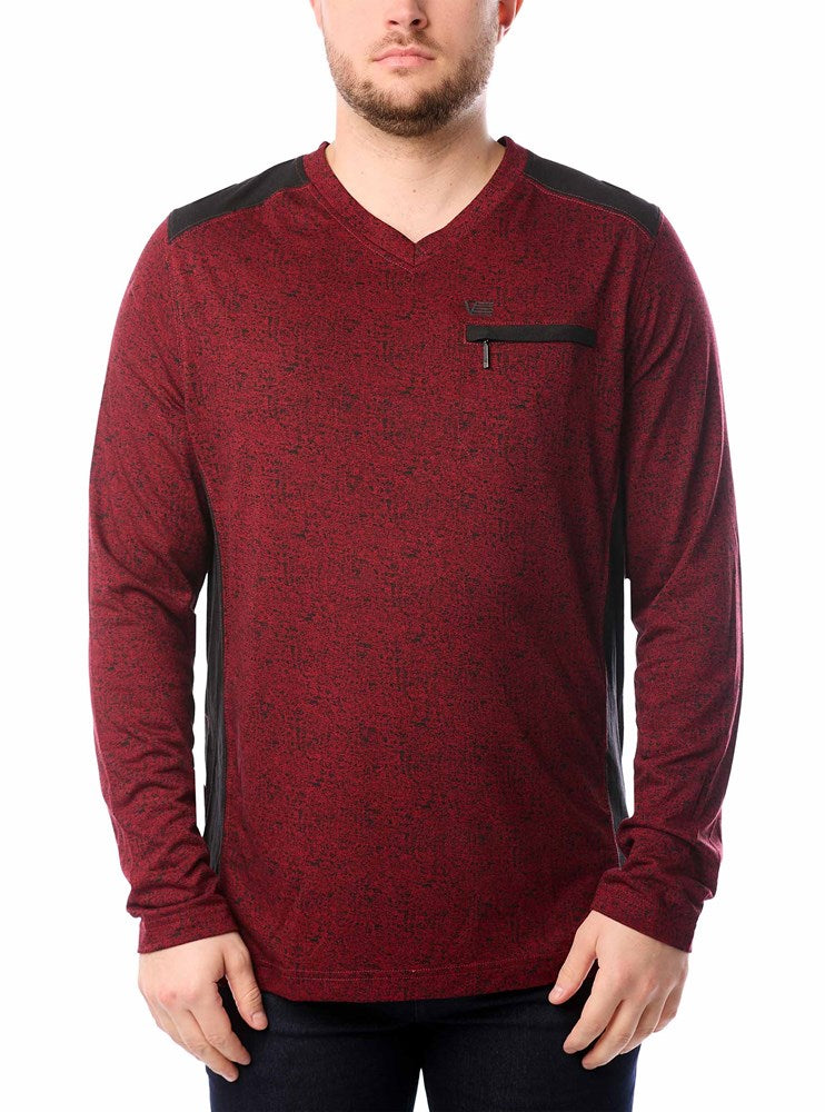 Men's v neck long sleeve t-shirt