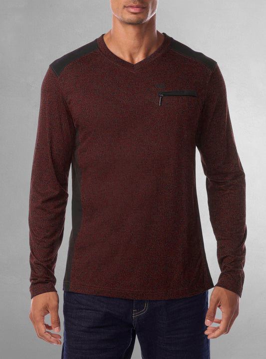 Men's v neck long sleeve t-shirt