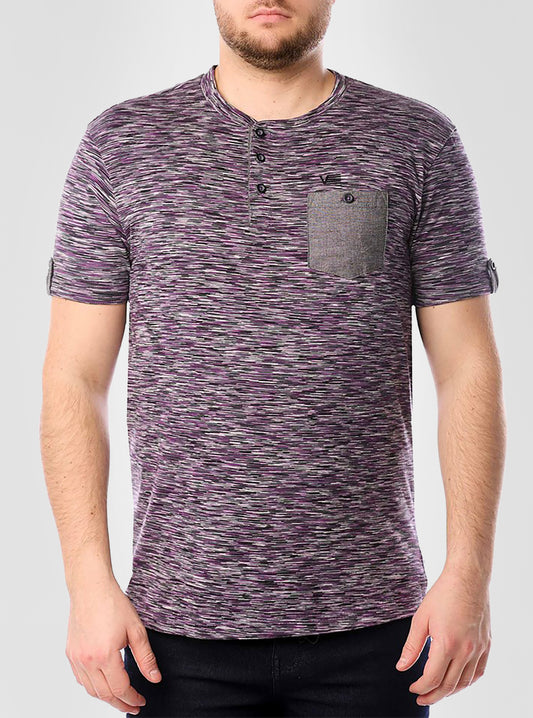 Men's henley short sleeve t-shirt