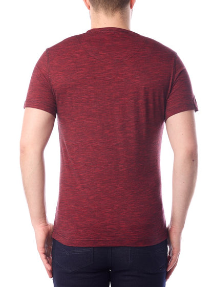 T-SHIRT MANCHES COURTES À COL EN V POUR HOMMES