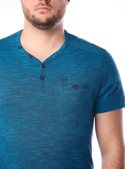 T-SHIRT MANCHES COURTES À COL EN V POUR HOMMES