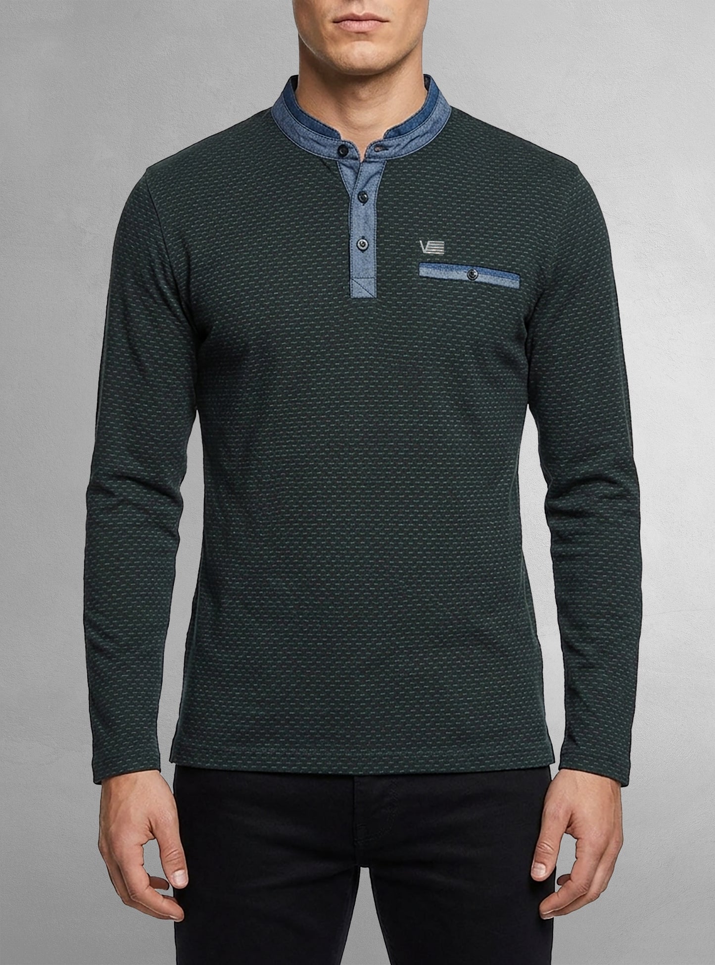 Men's henley long sleeve t-shirt