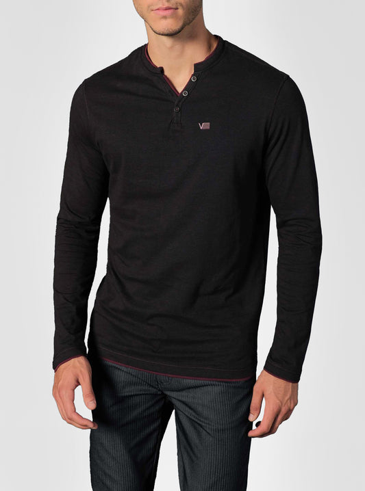 Men's henley long sleeve t-shirt