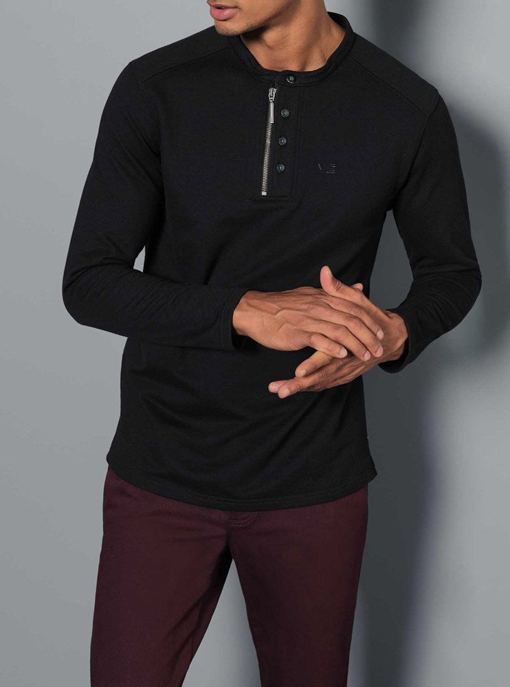 Men's henley long sleeve t-shirt
