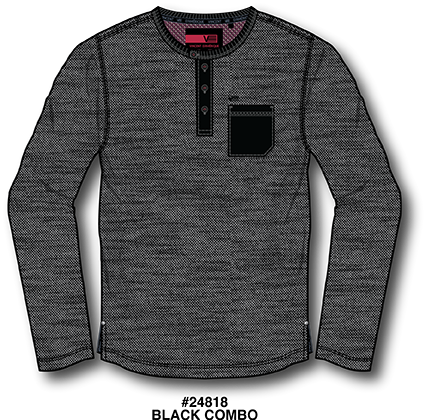 Men's henley long sleeve t-shirt