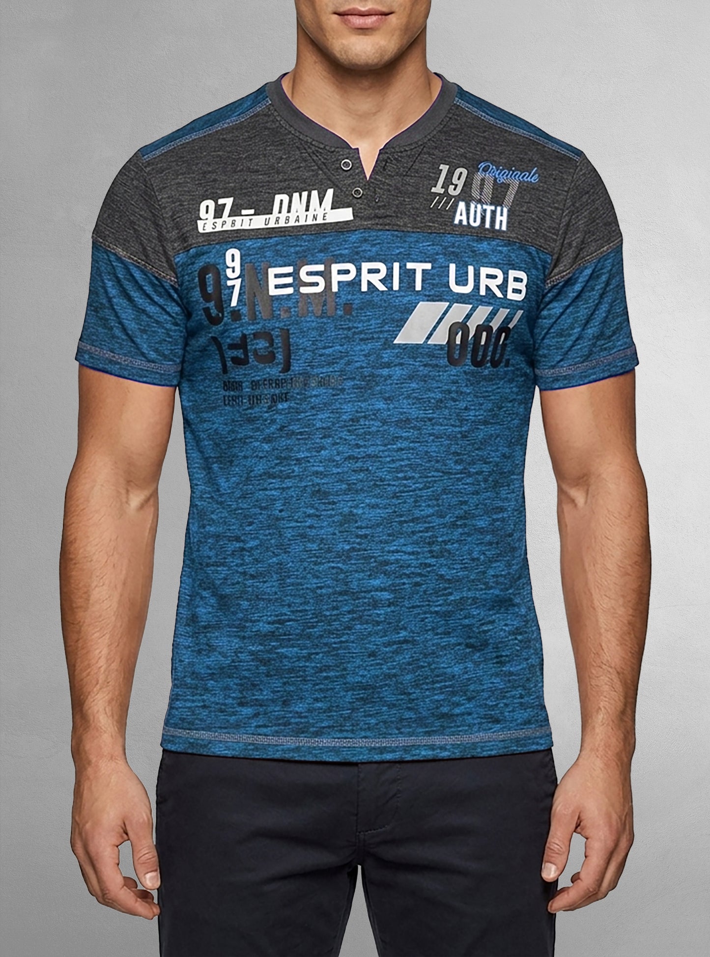 T-shirt henley pour hommes