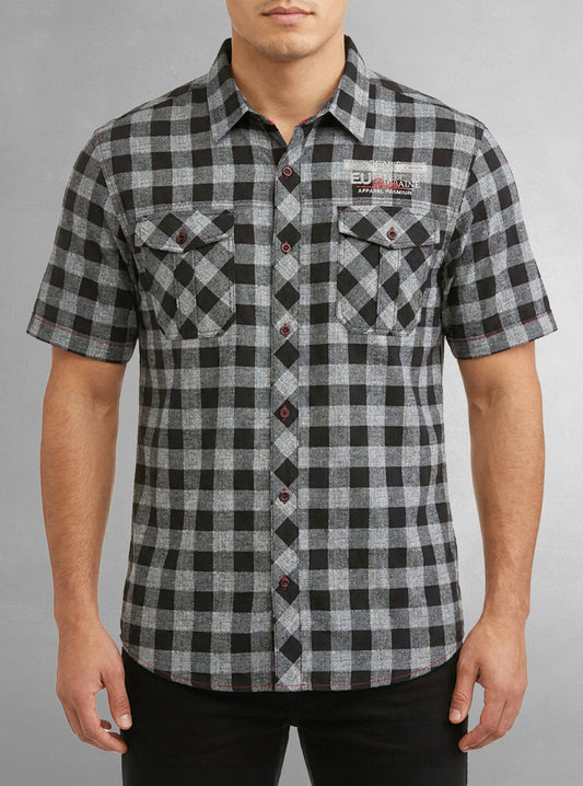 Men's casual short sleeve stretch shirt