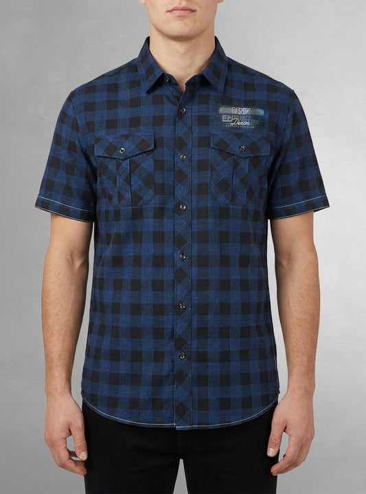 Men's casual short sleeve stretch shirt