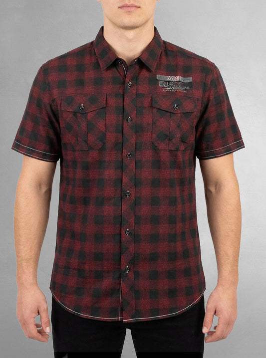 Men's casual short sleeve stretch shirt