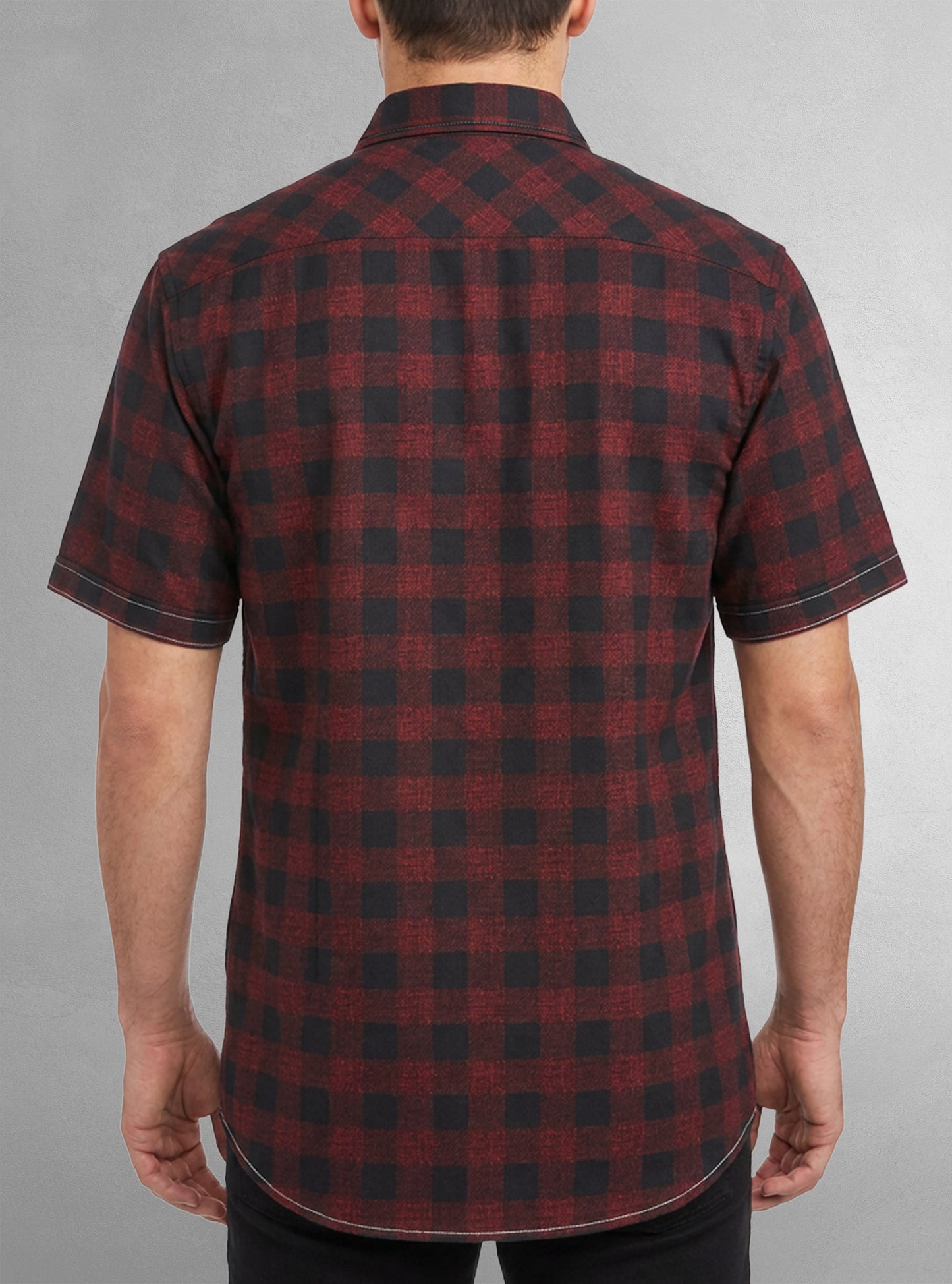 Chemise décontractée en stretch à manches courtes pour hommes