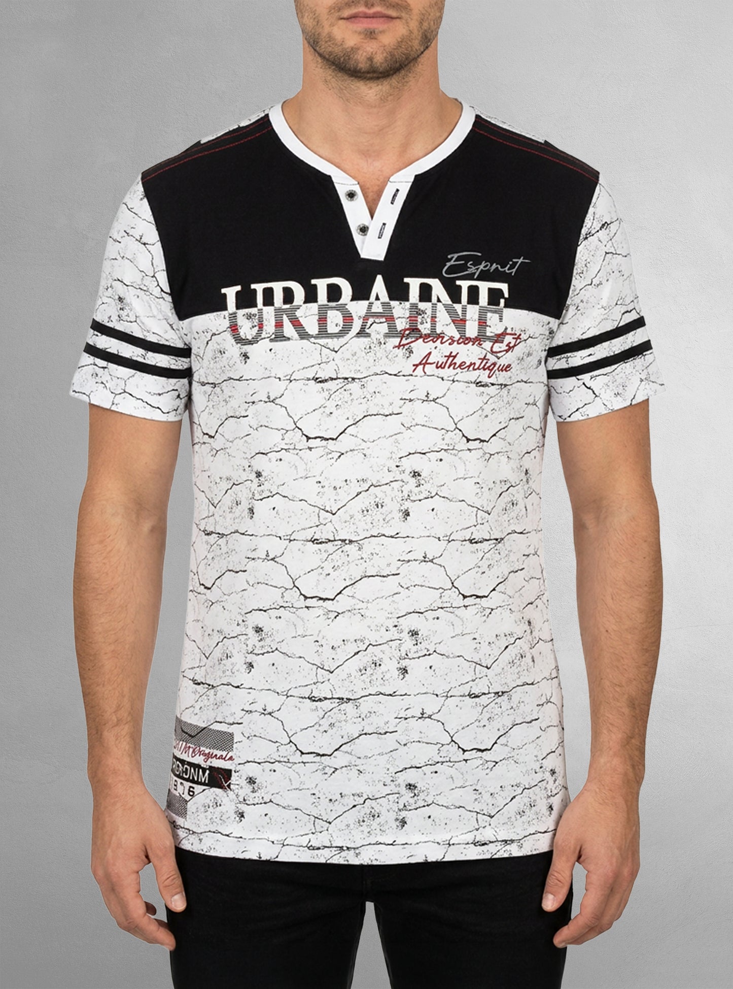 T-shirt henley pour hommes