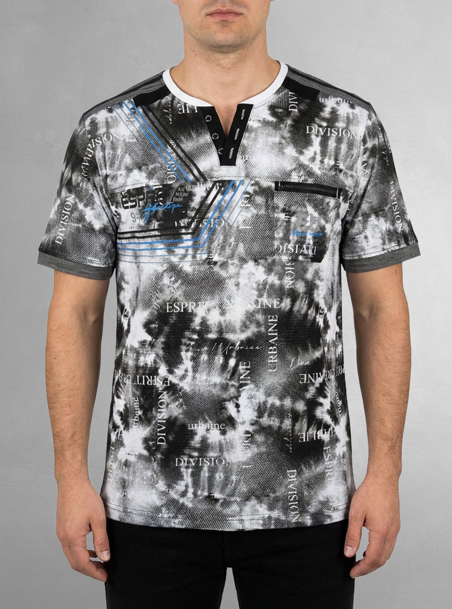 T-shirt henley pour hommes