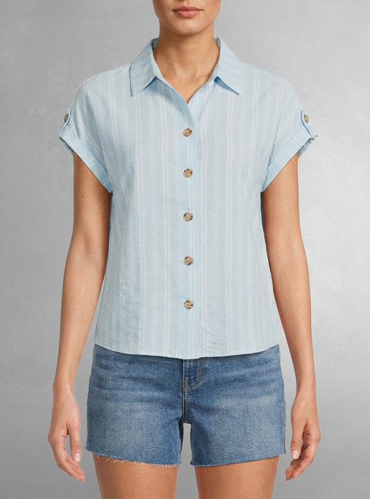 Chemise décontractée à manches courtes pour femmes