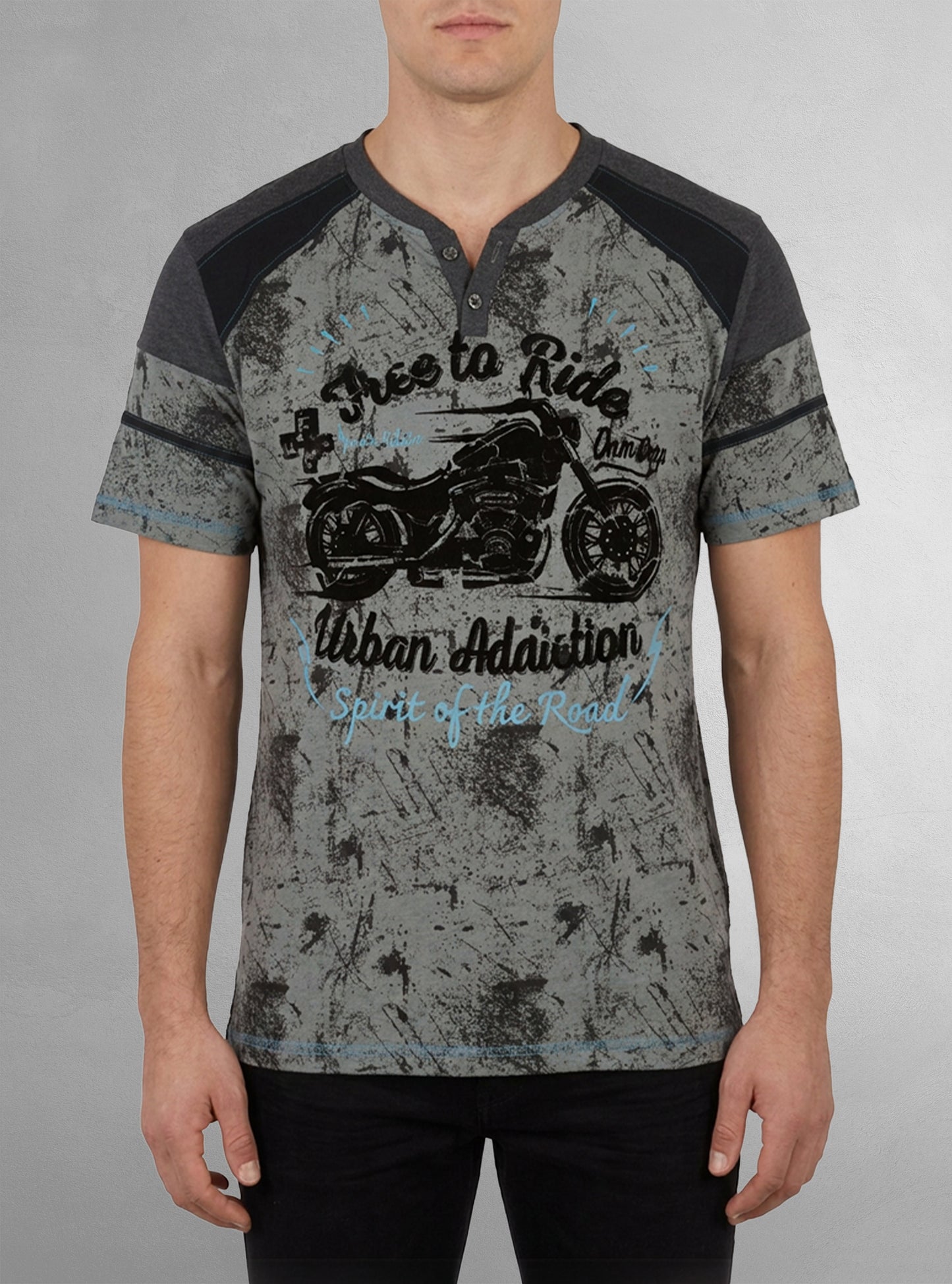 T-shirt henley pour hommes