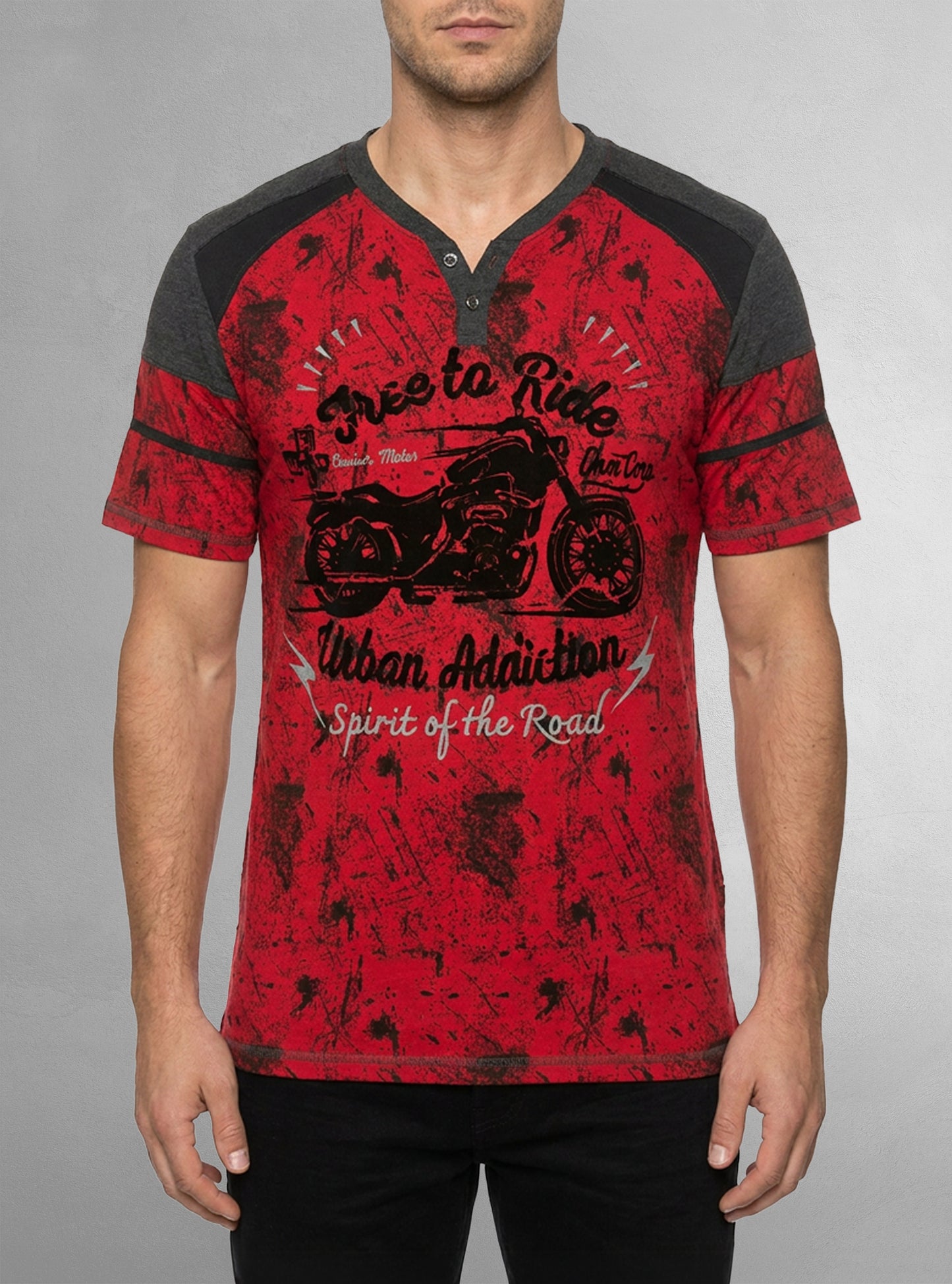 T-shirt henley pour hommes
