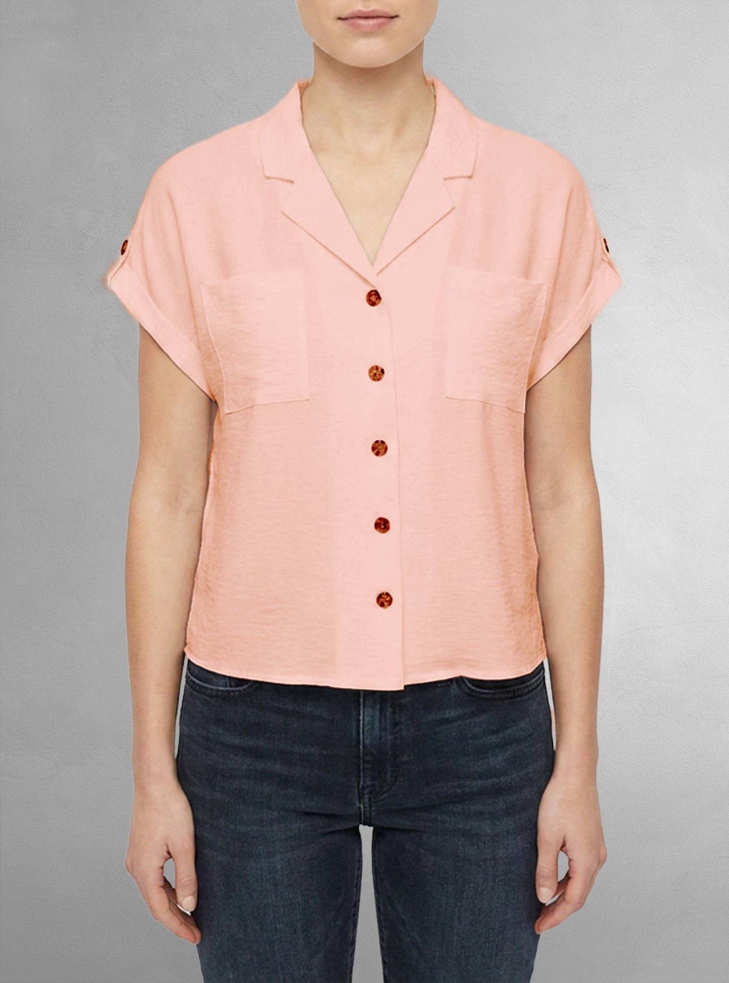 Chemise décontractée à manches courtes pour femmes