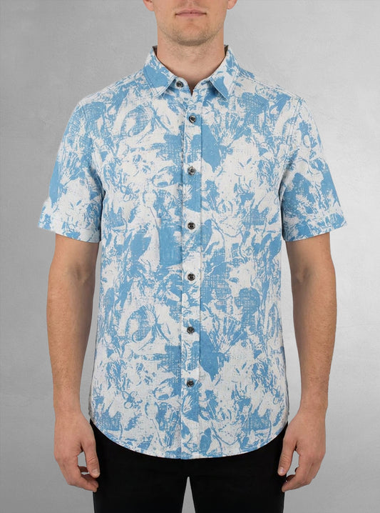 Men's casual short sleeve stretch shirt