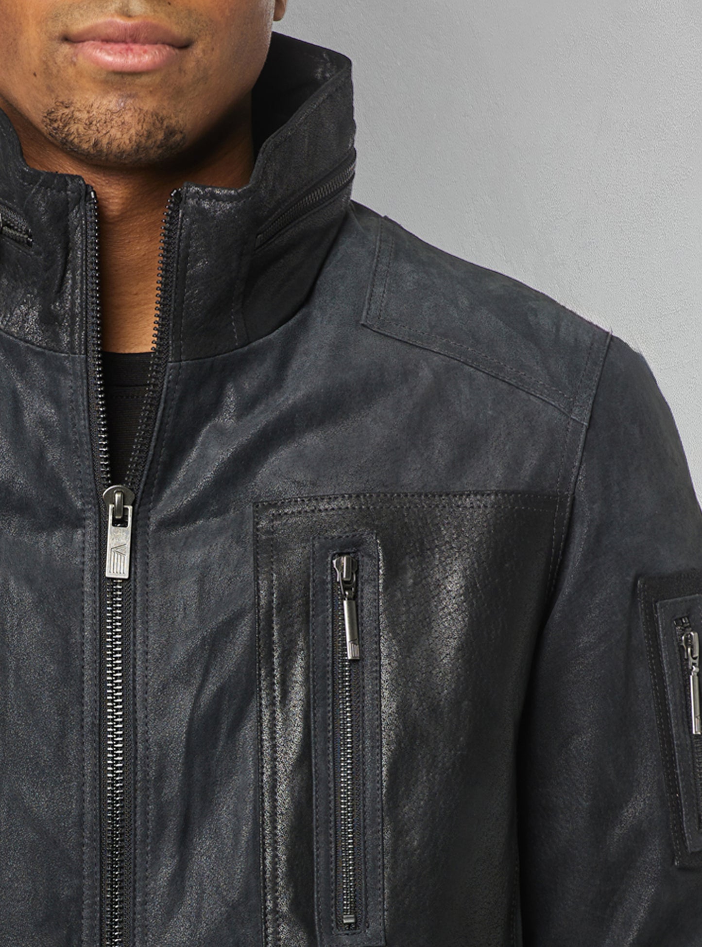 VESTE EN CUIR POUR HOMME