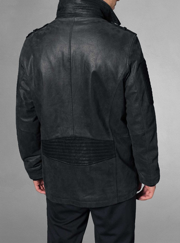 Men's leather coat