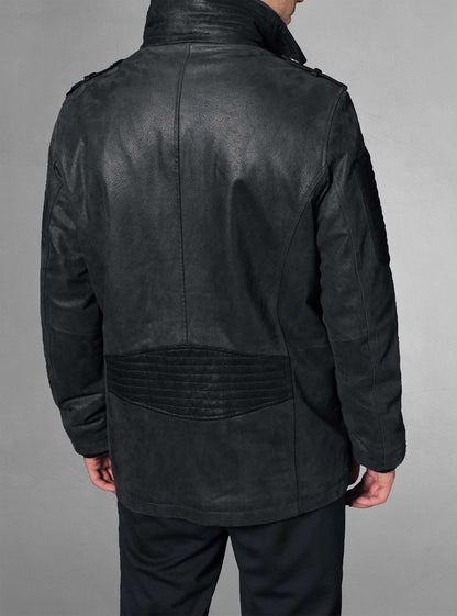 Men's leather coat