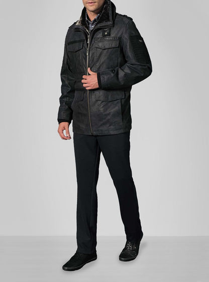 Men's leather coat