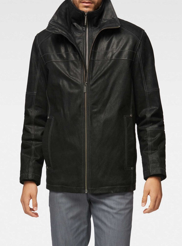 Men's leather coat