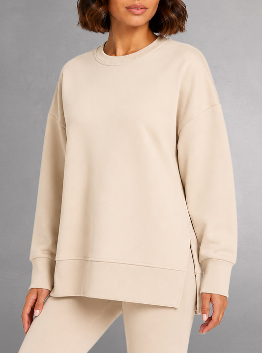 Oversized Beige Sweatshirt – Cozy & Versatile
