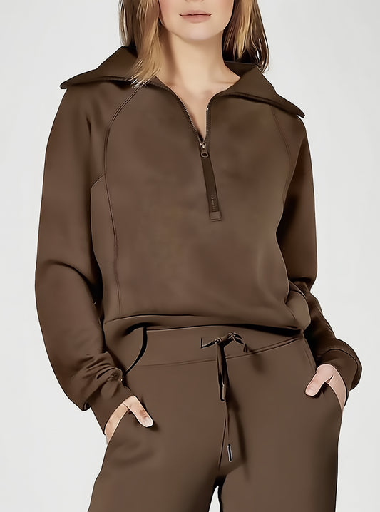 Women’s Half-Zip Sweatshirt – Casual & Chic