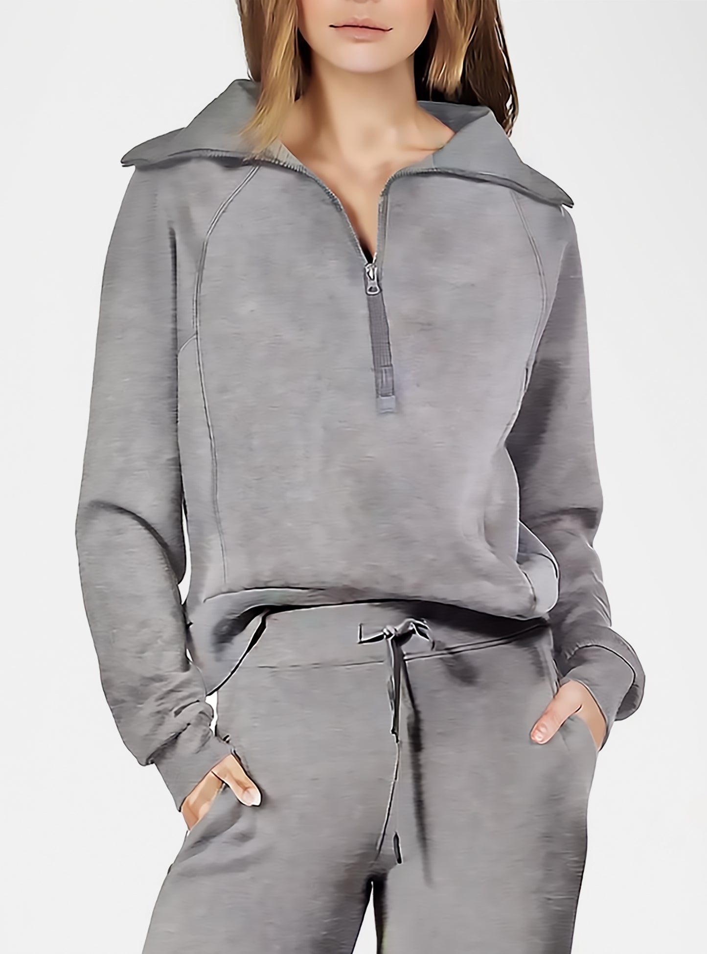 Women’s Half-Zip Sweatshirt – Casual & Chic