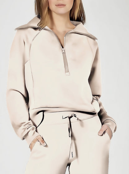 Women’s Half-Zip Sweatshirt – Casual & Chic