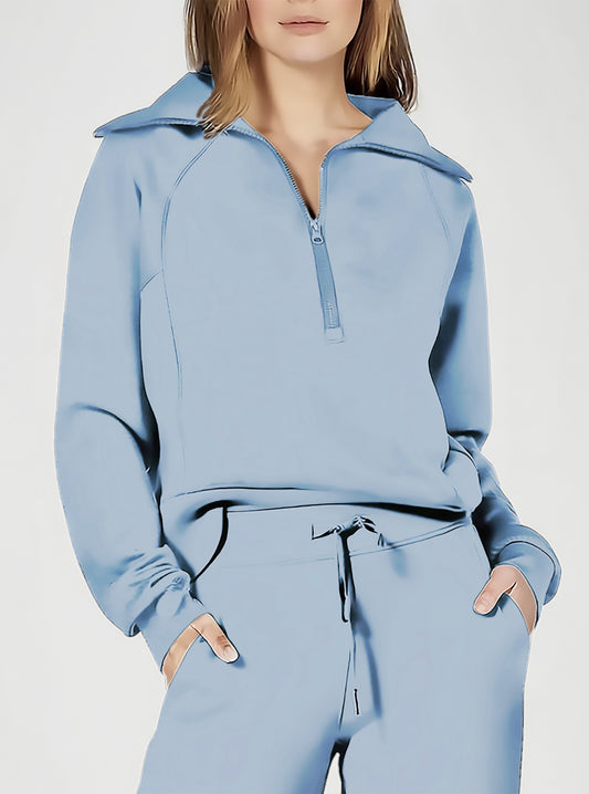 Women’s Half-Zip Sweatshirt – Casual & Chic