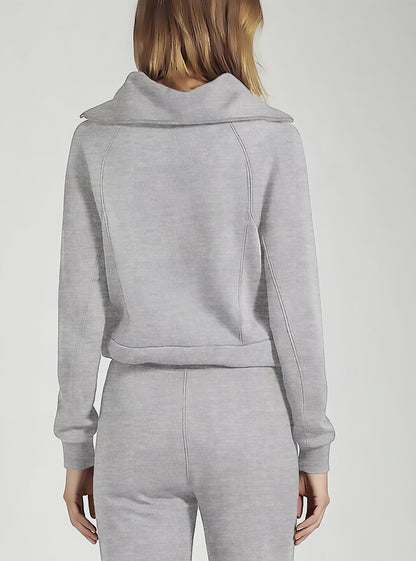 Women’s Half-Zip Sweatshirt – Casual & Chic
