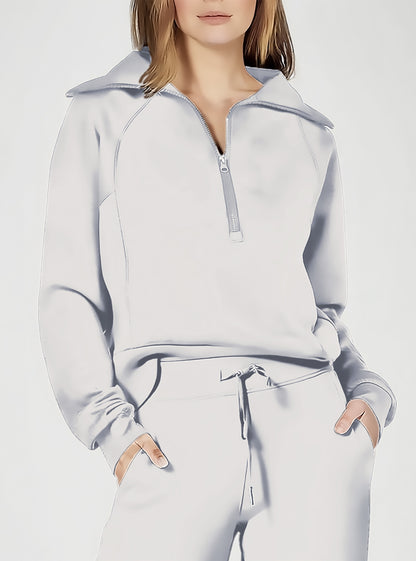 Women’s Half-Zip Sweatshirt – Casual & Chic